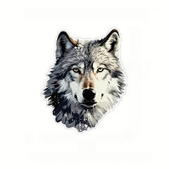 3pcs Wolf Head Stickers For Car Waterproof Sunscreen Laptop Skateboard Sticker
