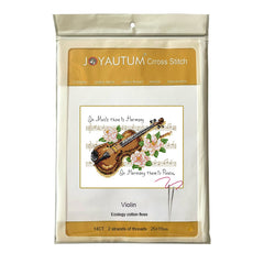 Cross Stitch Kit Violin Music Pattern 14CT Counted DIY
