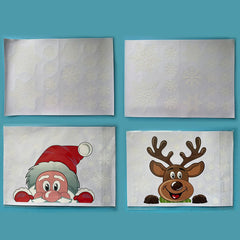 4pcs Christmas Snowflake Window Cling Stickers Xmas Decals
