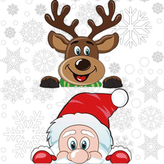 4pcs Christmas Snowflake Window Cling Stickers Xmas Decals