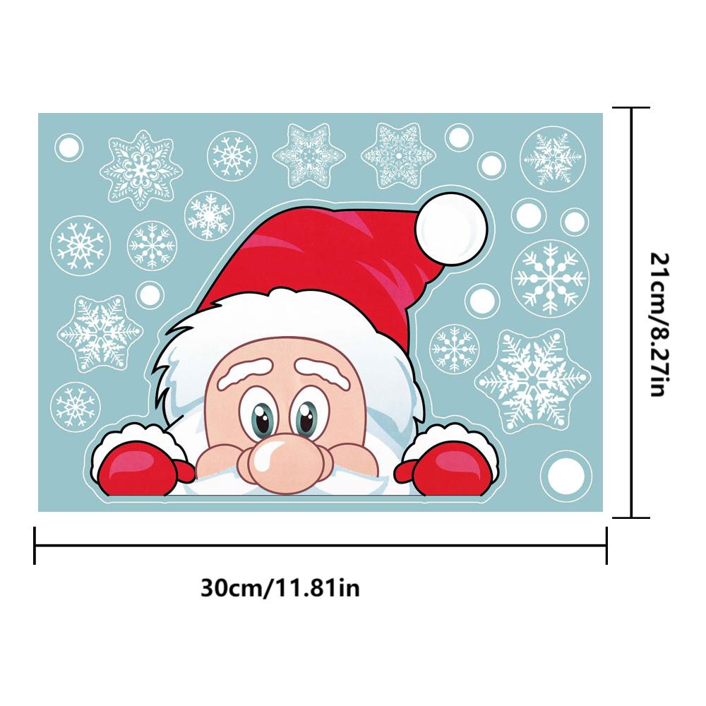 4pcs Christmas Snowflake Window Cling Stickers Xmas Decals