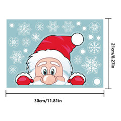 4pcs Christmas Snowflake Window Cling Stickers Xmas Decals