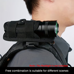 Outdoor Tactical Nylon Flashlight Bag 360 Degree Swivel Wear Resistant