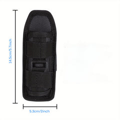 Outdoor Tactical Nylon Flashlight Bag 360 Degree Swivel Wear Resistant