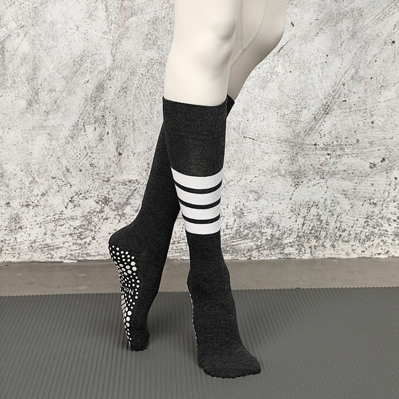 Striped Yoga Socks Non slip Summer Sporty Calf Socks