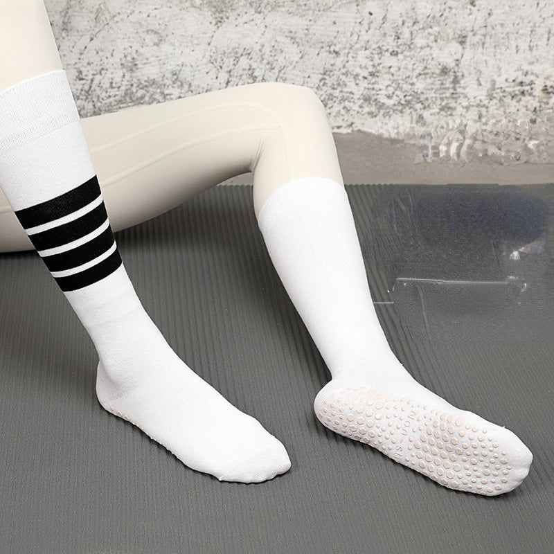 Striped Yoga Socks Non slip Summer Sporty Calf Socks
