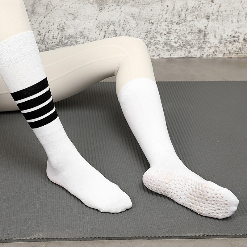 Striped Yoga Socks Non slip Summer Sporty Calf Socks
