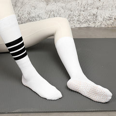 Striped Yoga Socks Non slip Summer Sporty Calf Socks