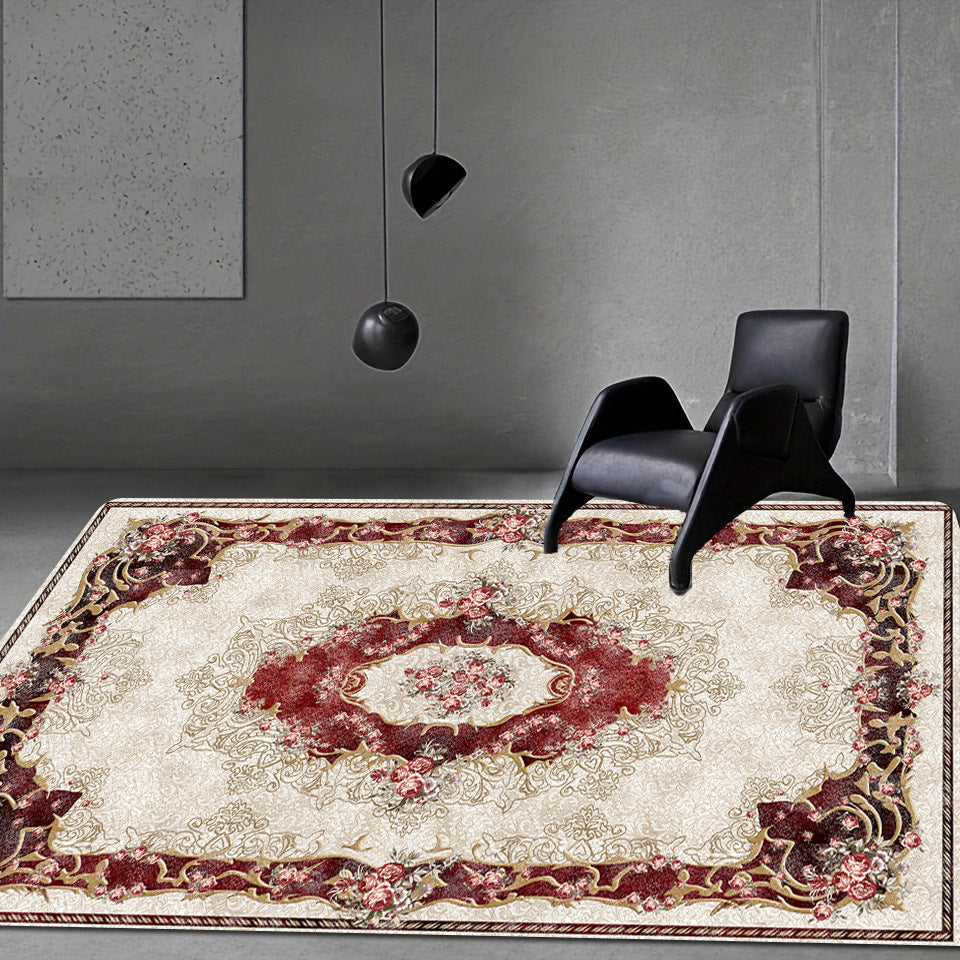 Persian Style Geometric Printed Area Rug for Living Room