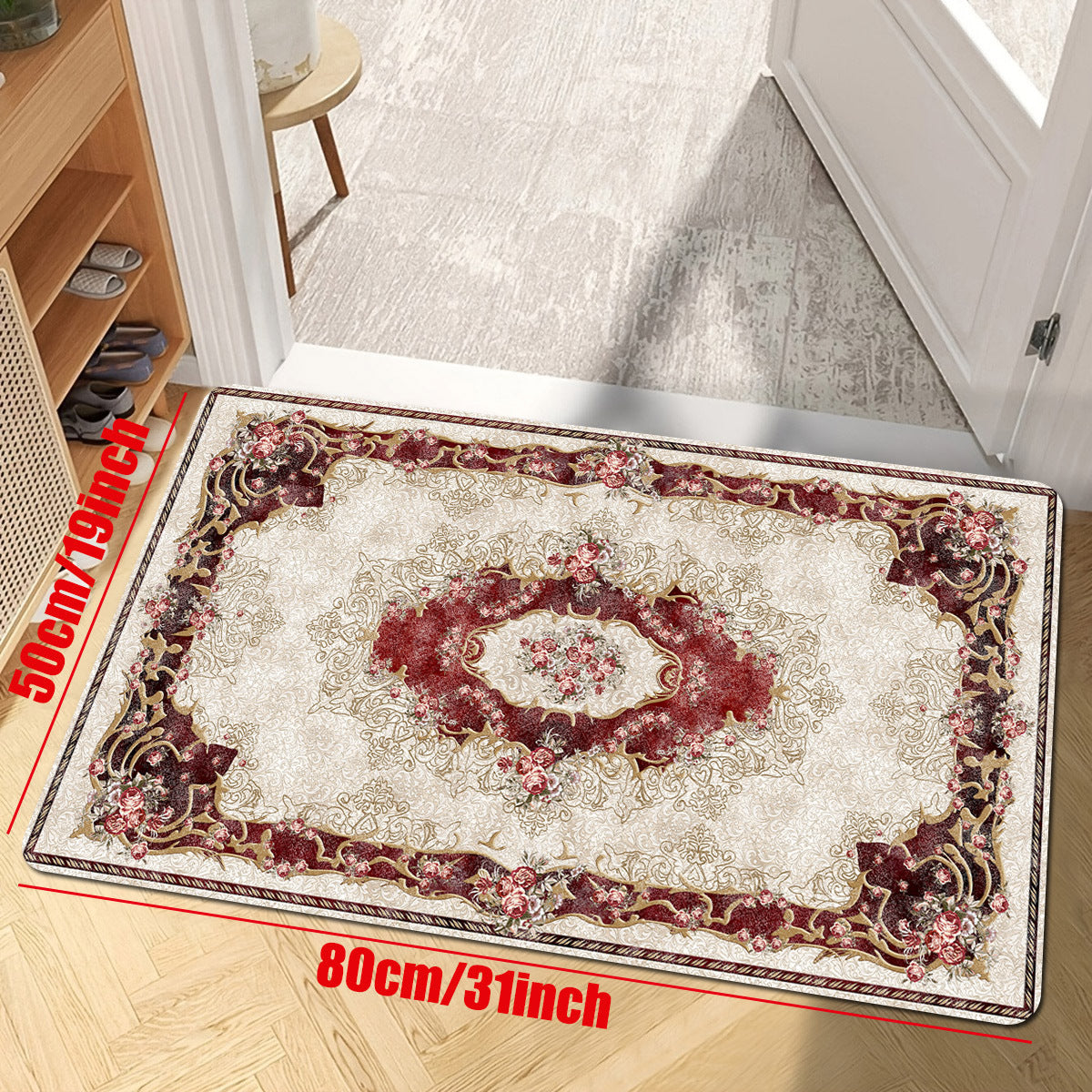 Persian Style Geometric Printed Area Rug for Living Room