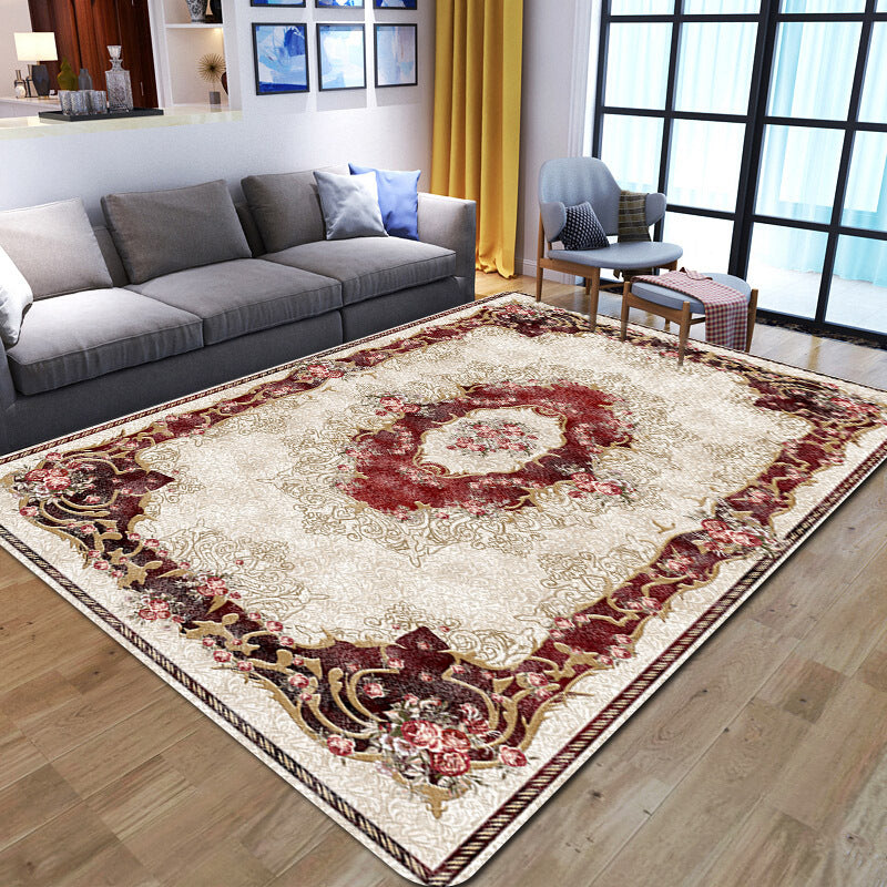 Persian Style Geometric Printed Area Rug for Living Room