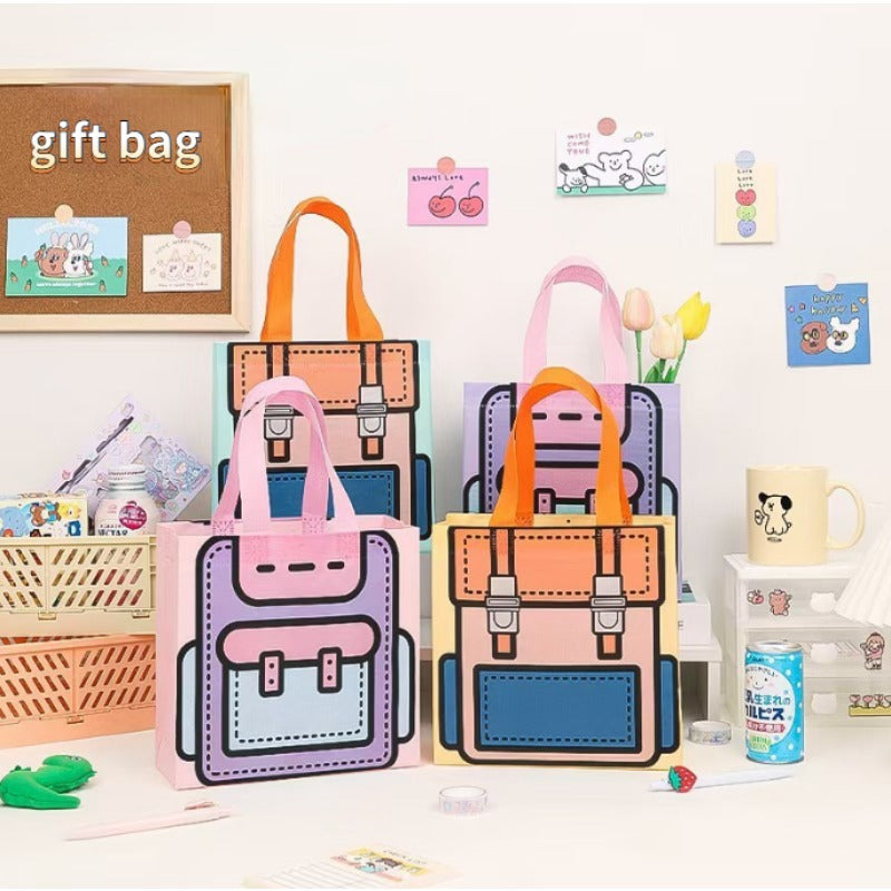 5pcs Book Bag Shaped Gift Bag Perfect For Graduation Birthday Party