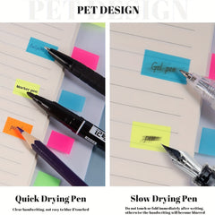 200 Sheets Transparent Sticky Notes with 10 Waterproof Index Tabs