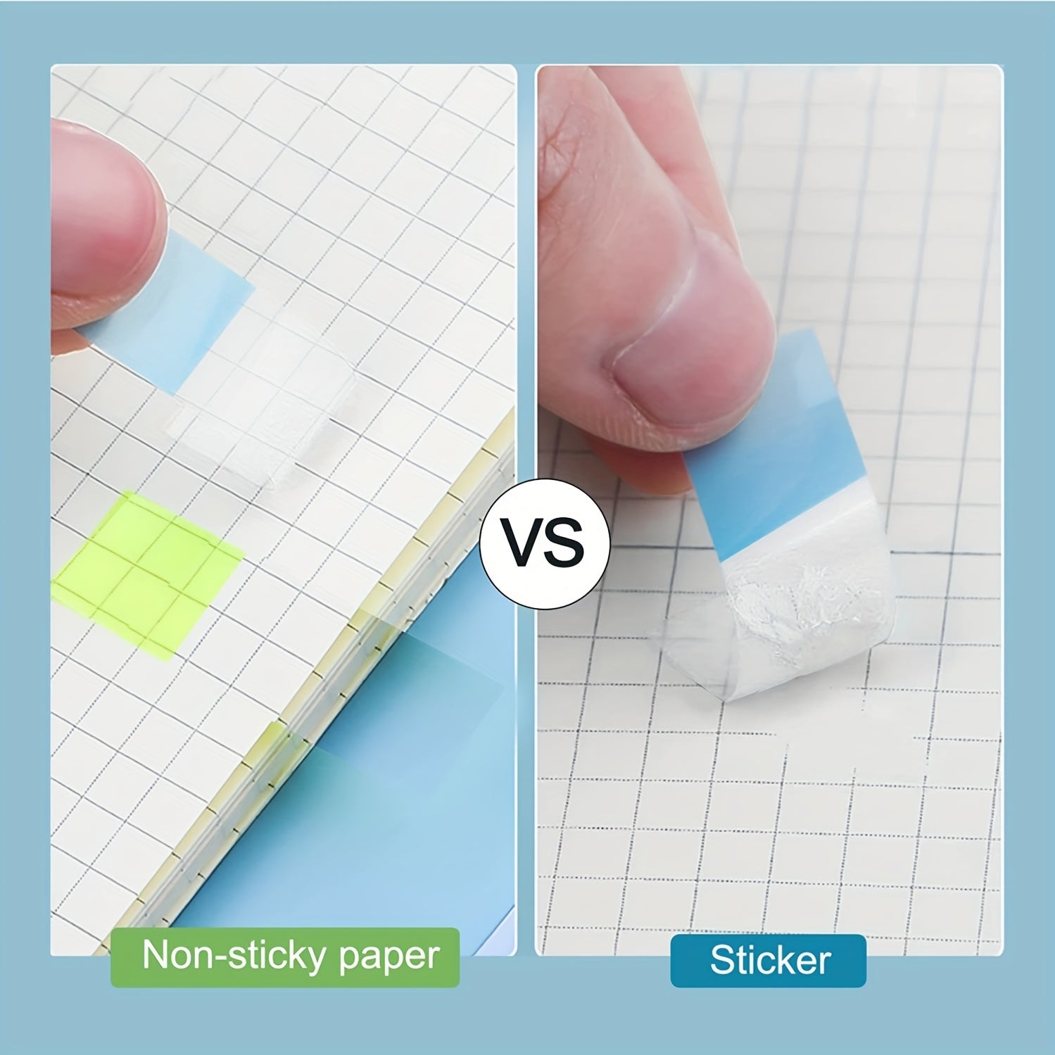 200 Sheets Transparent Sticky Notes with 10 Waterproof Index Tabs