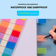 200 Sheets Transparent Sticky Notes with 10 Waterproof Index Tabs