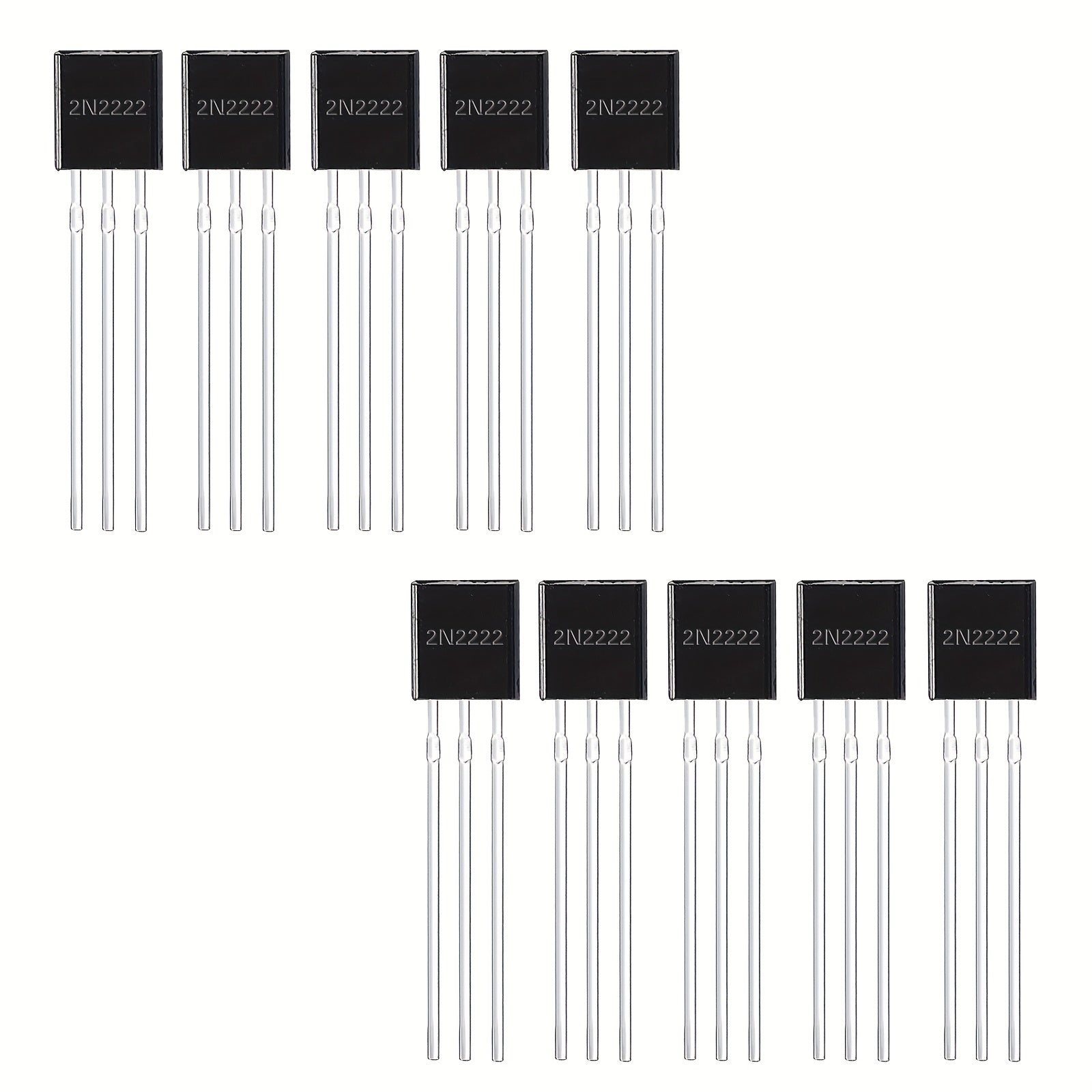 10pcs 2N2222 Transistors NPN 40V 600mA 300MHz 625mW