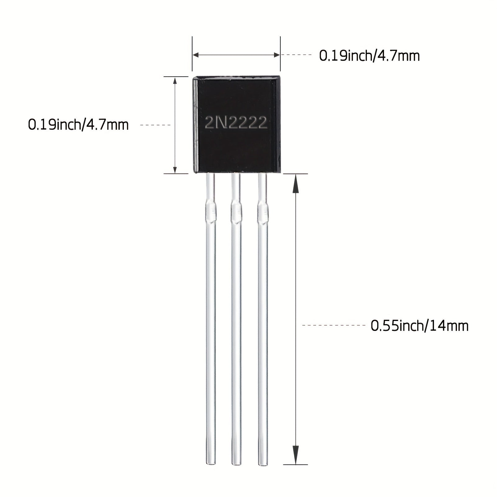 10pcs 2N2222 Transistors NPN 40V 600mA 300MHz 625mW