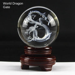 Crystal Chinese Dragon Zodiac Living Room Office Display