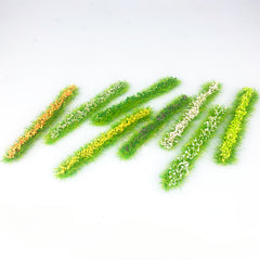 Striped Flowers & Grass Micro Train Scene Model DIY Material