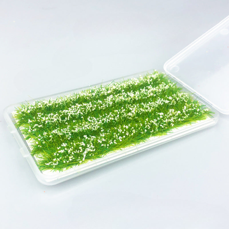 Striped Flowers & Grass Micro Train Scene Model DIY Material