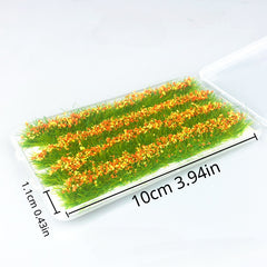 Striped Flowers & Grass Micro Train Scene Model DIY Material