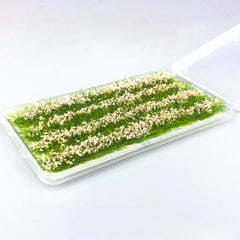 Striped Flowers & Grass Micro Train Scene Model DIY Material