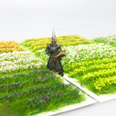 Striped Flowers & Grass Micro Train Scene Model DIY Material