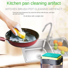 Plastic Soap Liquid Press Box Sponge Holder Organizer