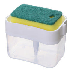 Plastic Soap Liquid Press Box Sponge Holder Organizer