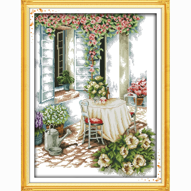 Summer Afternoon Cross Stitching Kit - DIY Home Wall Decor