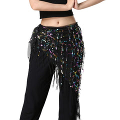 Sequins Tassel Belly Dance Hip Scarf Triangle Wrap Skirts Belly Belt