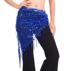 Sequins Tassel Belly Dance Hip Scarf Triangle Wrap Skirts Belly Belt