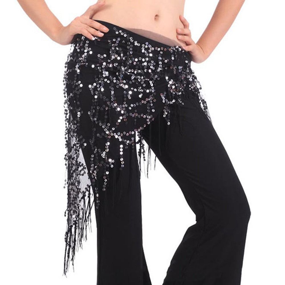 Sequins Tassel Belly Dance Hip Scarf Triangle Wrap Skirts Belly Belt