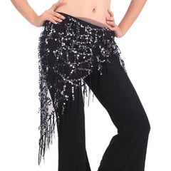 Sequins Tassel Belly Dance Hip Scarf Triangle Wrap Skirts Belly Belt