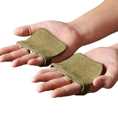 Leather Weight Lifting Gloves Grip Pads Pull Ups Weightlifting G