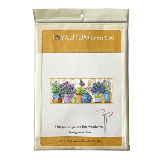 Windowsill Flowers DIY Cross Stitch Kit