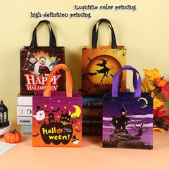 Halloween Non-woven Bag Ghost Pumpkin Foldable Food Gift Shopping Tote