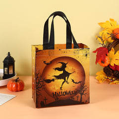 Halloween Non-woven Bag Ghost Pumpkin Foldable Food Gift Shopping Tote