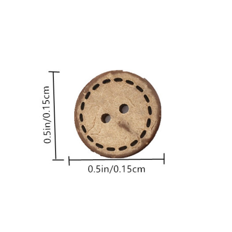 20pcs Wooden Button Coconut Buttons Clothing Accessories