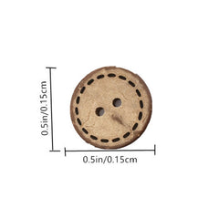 20pcs Wooden Button Coconut Buttons Clothing Accessories