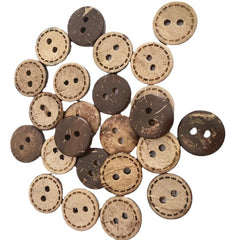 20pcs Wooden Button Coconut Buttons Clothing Accessories