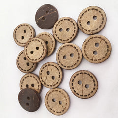 20pcs Wooden Button Coconut Buttons Clothing Accessories