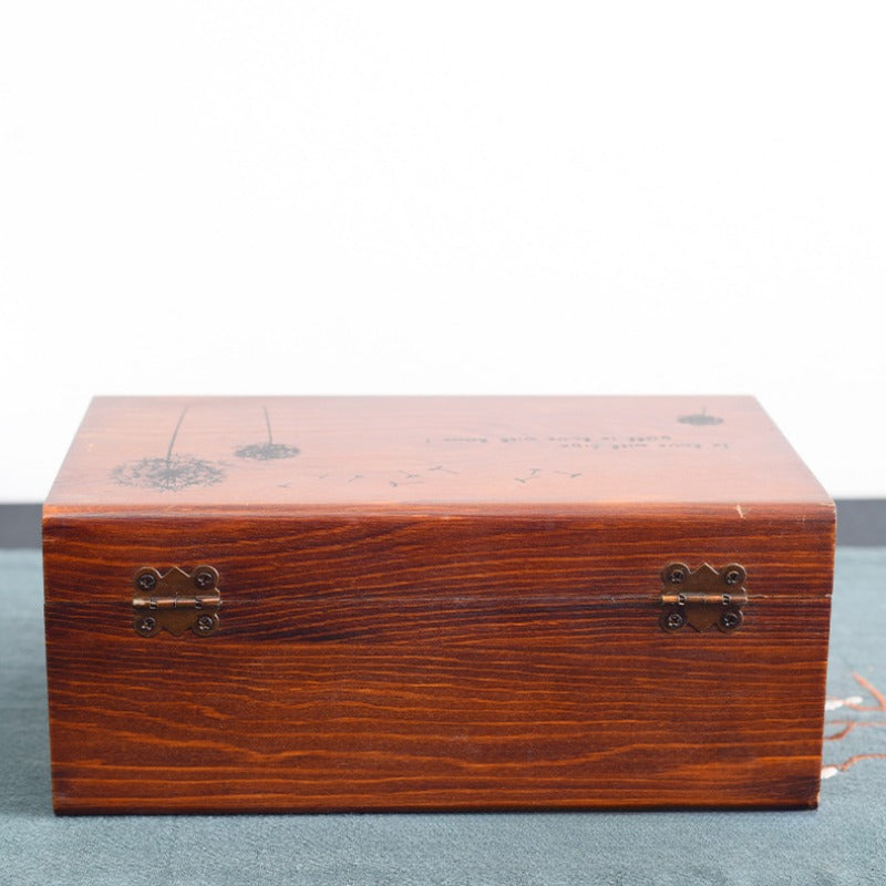 Wooden Sewing Box Solid Wood Sewing Tools Box Retro Style Sewing Kit Organizer