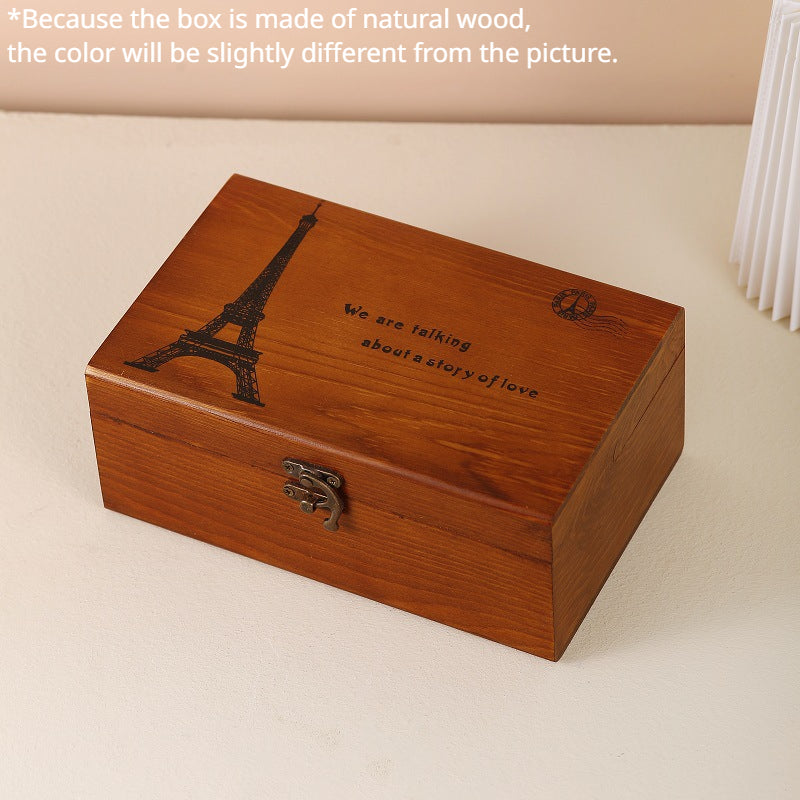 Wooden Sewing Box Solid Wood Sewing Tools Box Retro Style Sewing Kit Organizer