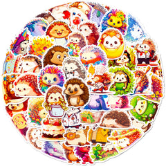 50pcs Hedgehog Stickers Waterproof Vinyl Stickers for Laptops, Skateboar