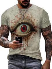 Men's 3D Eye Of Horror Graphic T-shirt for Outdoor