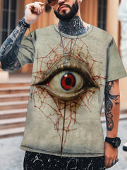Men's 3D Eye Of Horror Graphic T-shirt for Outdoor
