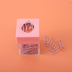 Transparent Macaron Magnetic Paper Clip Storage Bucket