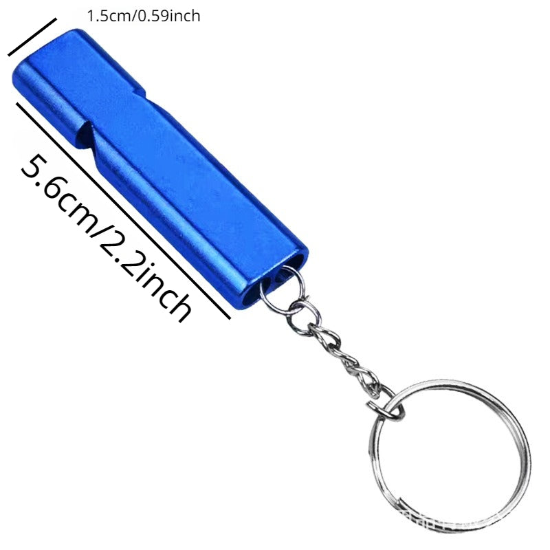 Aluminum Double Hole Survival Whistle High Frequency Sports Training