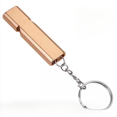 Aluminum Double Hole Survival Whistle High Frequency Sports Training